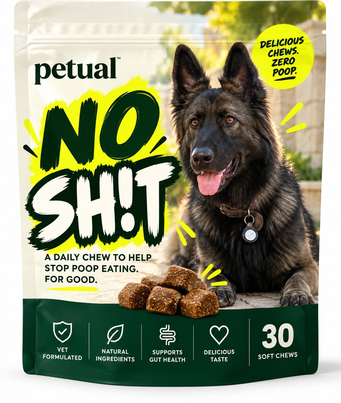 No Sh!t soft chews pouch by Petual, 30 soft chews